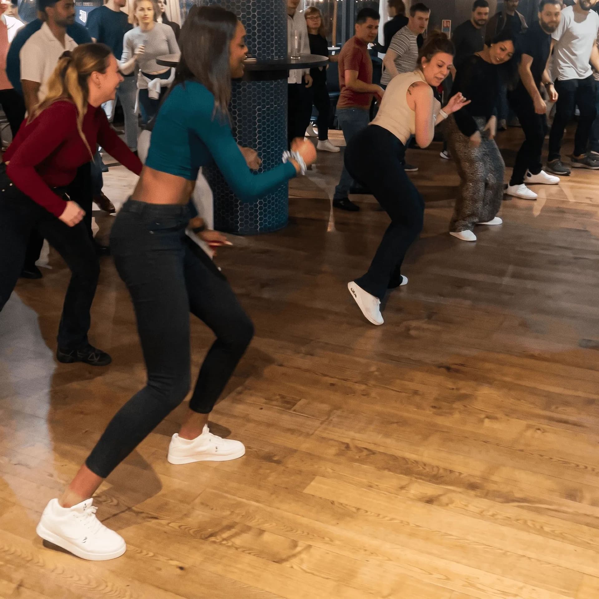 Group dancing Cuban Salsa